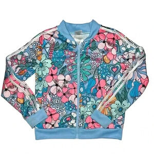 Girls size lg (14) adidas colorful jacket pre owned